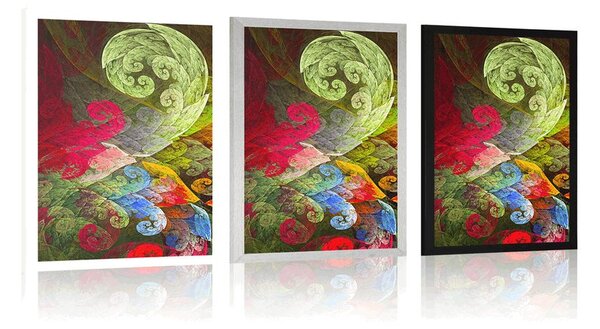 Poster frunze magice abstracte pastelate