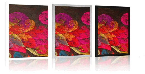 Poster frunze abstracte pastelate
