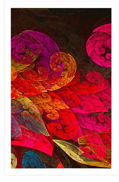 Poster frunze abstracte pastelate