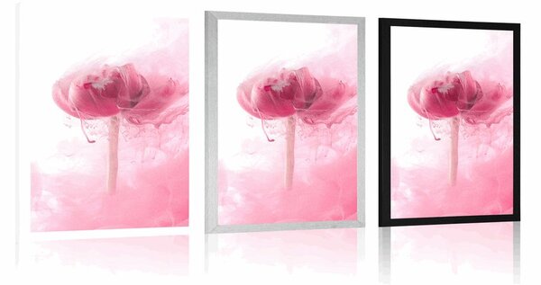 Poster flori roz în design interesant