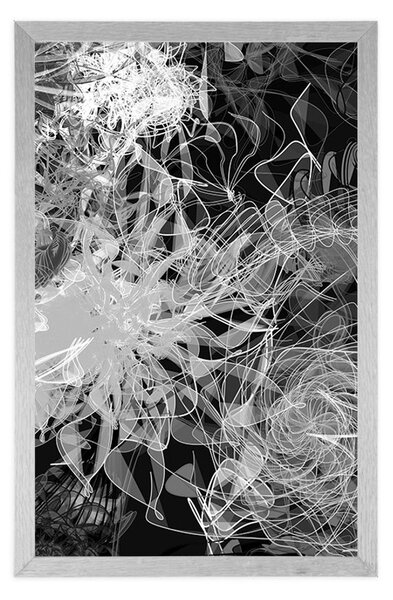 Poster artă abstractă în alb-negru