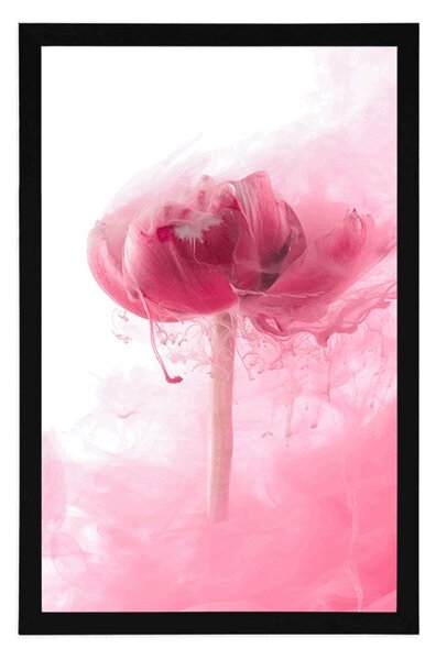 Poster flori roz în design interesant