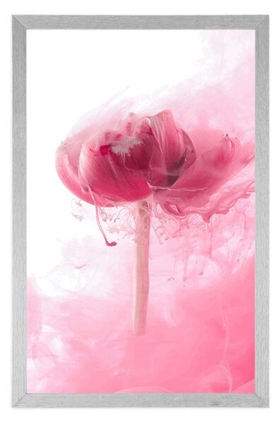 Poster flori roz în design interesant
