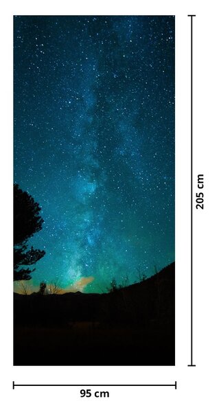 Fototapet pentru ușă - Cerul înstelat noaptea (95x205cm)