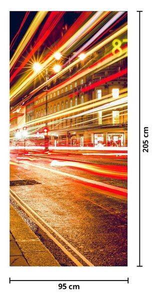 Fototapet pentru ușă - Cabina telefoncă roșie din Londra (95x205cm)