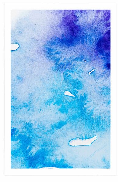 Poster artă abstractă în albastru-violet