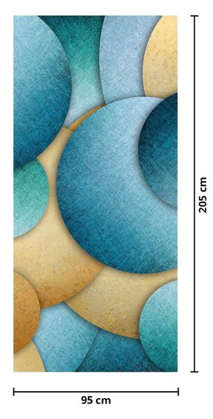 Fototapet pentru ușă - Abstract cercuri (95x205cm)