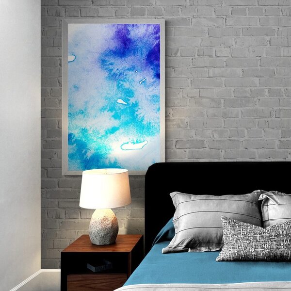 Poster artă abstractă în albastru-violet