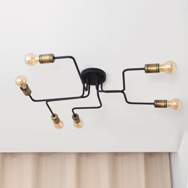 LED Lustră aplicată TUBE 6xE27/15W/230V