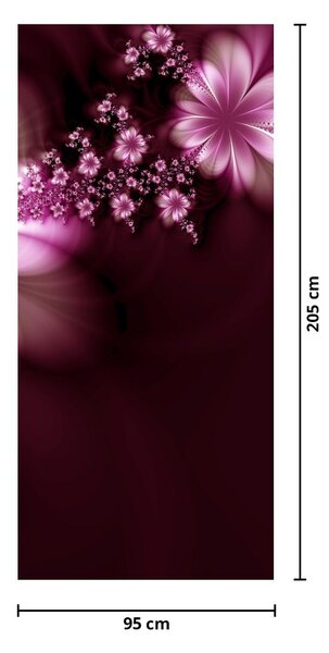 Fototapet pentru ușă - Flori abstract (95x205cm)