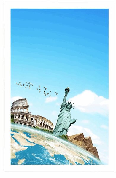 Poster călătorie artistică în jurul lumii