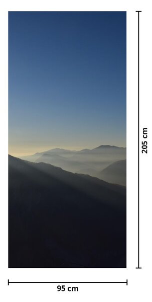 Fototapet pentru ușă - Desupra crestelor montane (95x205cm)