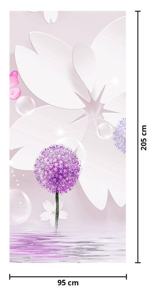 Fototapet pentru ușă - Pe râul de flori (95x205cm)