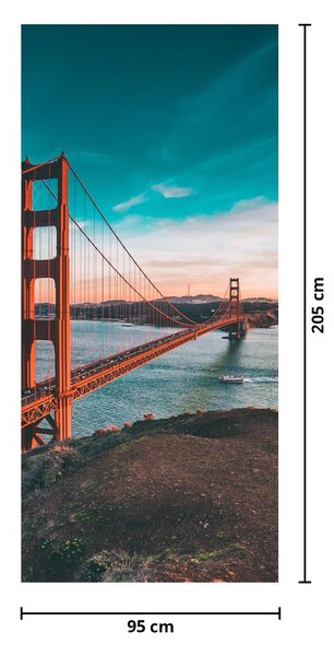 Fototapet pentru ușă - Golden Gate (95x205cm)