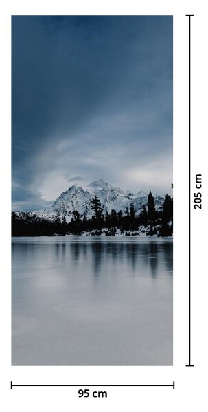 Fototapet pentru ușă - Pe lacul înghețat (95x205cm)