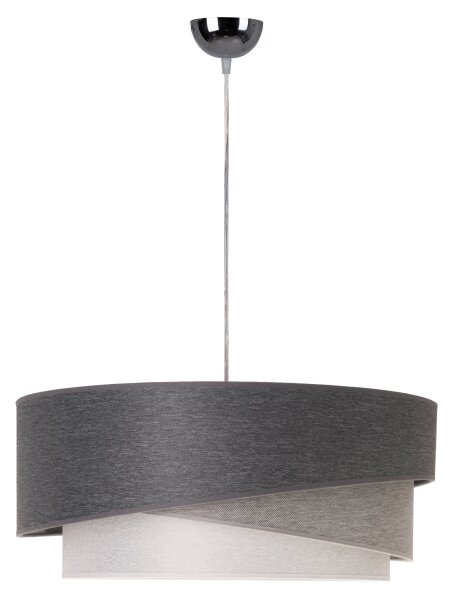 Lustră pe cablu Duolla KOBO 1xE27/15W/230V d. 45 cm antracit/gri/alb