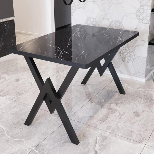 Masa Teddy 80*120, Bucatarie, Living, Cafenea, Marmura Negru