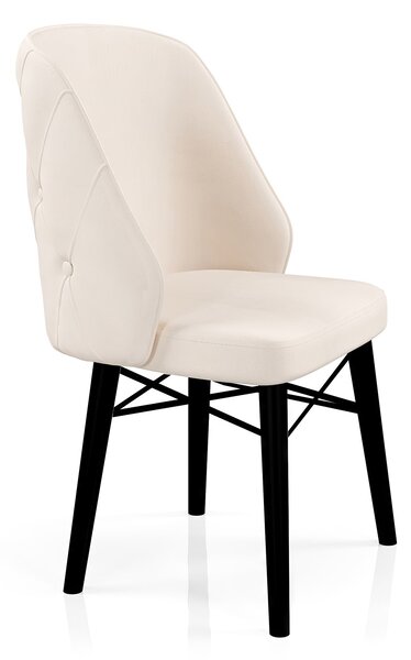 Lexus Set Masa Extensibila 80 x 130-170 cm si Scaune 6 bucati Crema