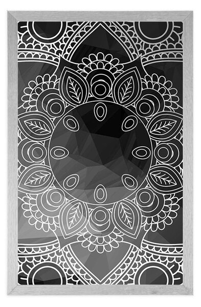 Poster Mandala în alb-negru