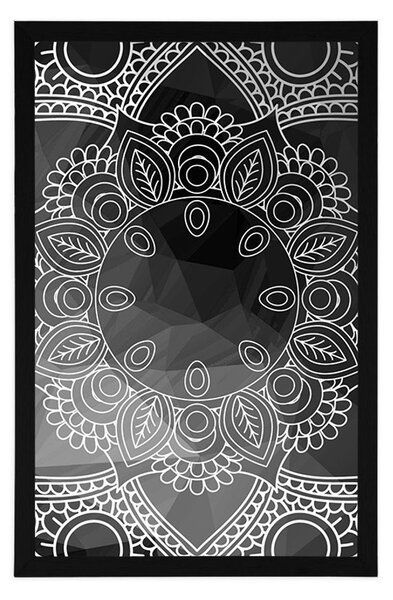Poster Mandala în alb-negru