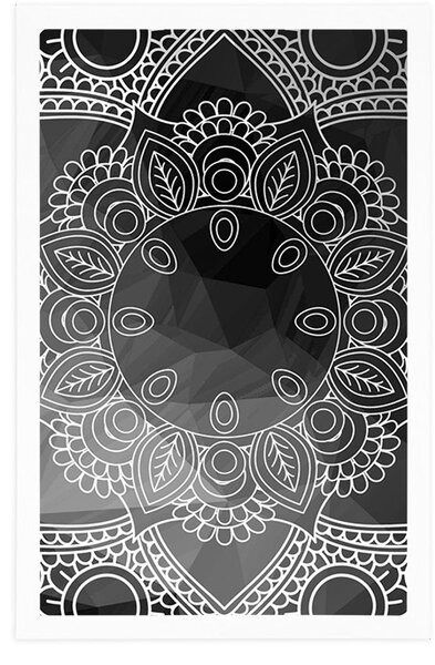 Poster Mandala în alb-negru