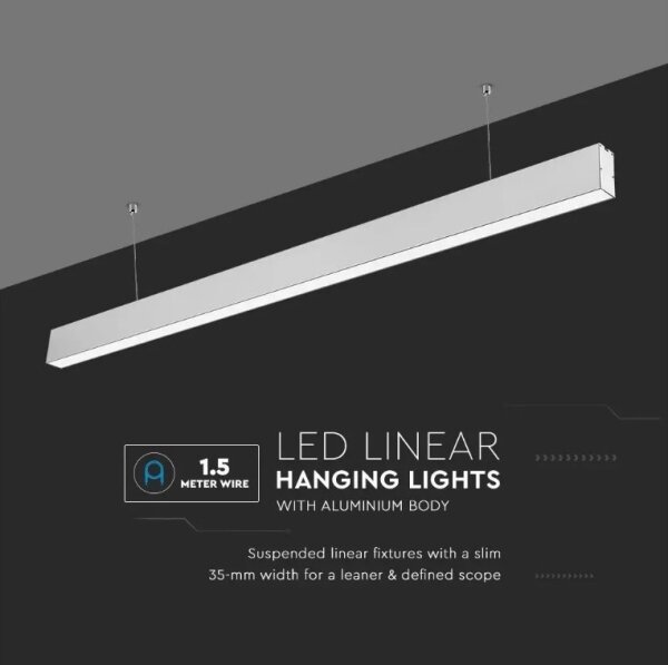 Lustră LED pe cablu SAMSUNG CHIP LED/40W/230V 4000K argintie