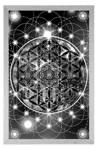 Poster Mandala fermecătoare în design alb și negru