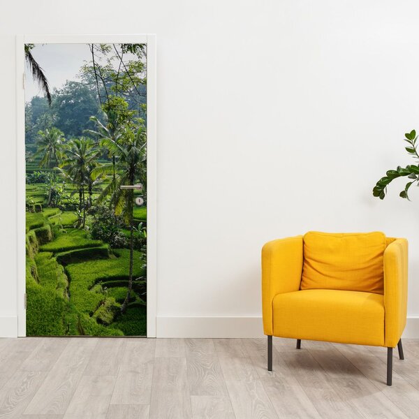 Fototapet pentru ușă - Terasele de orez Tegalalang (95x205cm)