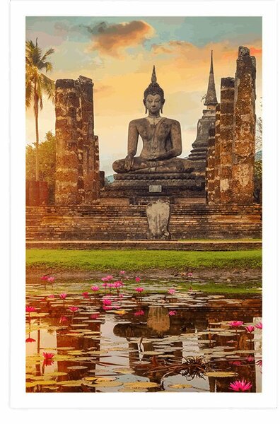 Poster Statuia lui Buddha în parcul Sukhothai