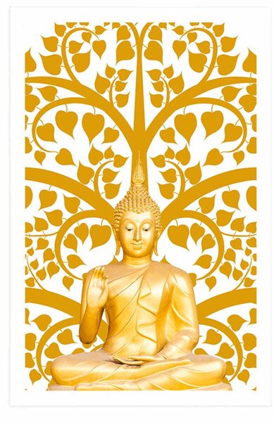 Poster Buddha cu copacul vieții