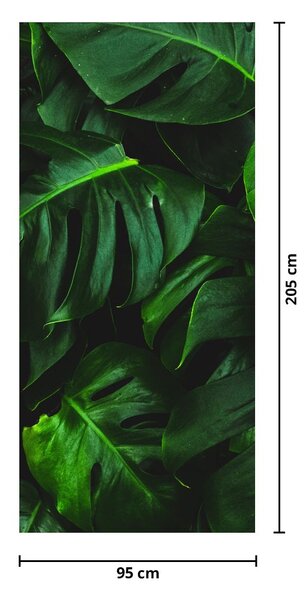 Fototapet pentru ușă - Frunze de Monstery (95x205cm)