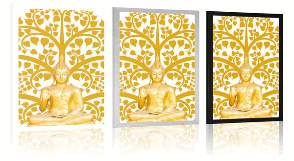 Poster Buddha cu copacul vieții