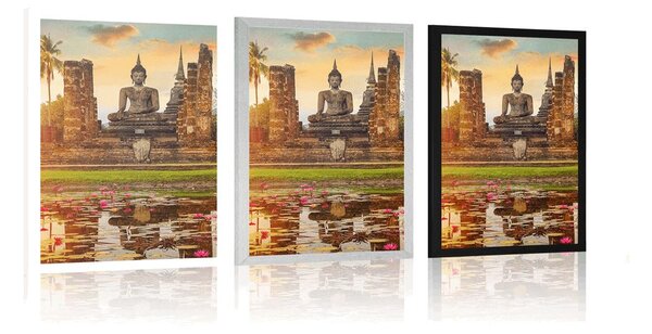 Poster Statuia lui Buddha în parcul Sukhothai