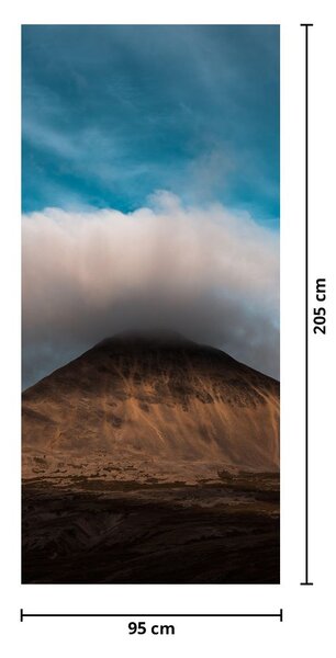 Fototapet pentru ușă - Nor deasupra crestei montane (95x205cm)