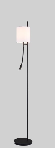 Lampadar LED TOKYO 1xE27/40W/230V + LED/3W negru/alb