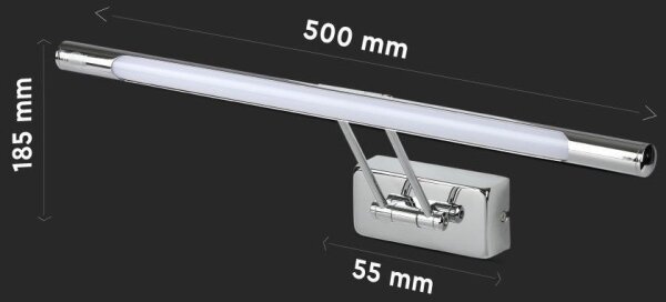 Aplică LED pentru oglindă LED/9W/230V 3000K 50cm crom