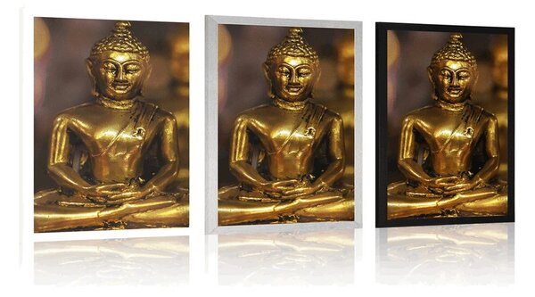 Poster Buddha cu fundal abstract