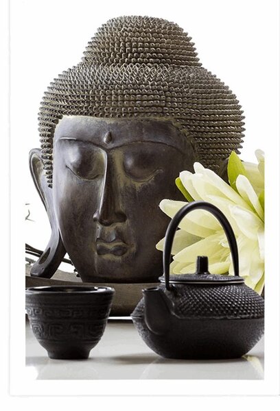 Poster natura moartă wellness cu Buddha