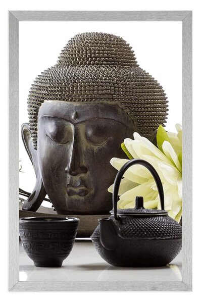 Poster natura moartă wellness cu Buddha