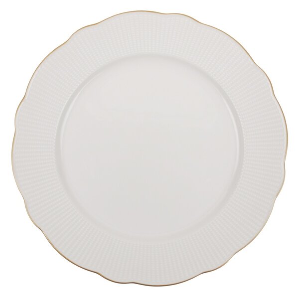 Set farfurii servire, 24 bucati Luccevana Blue Alb 22x22x2 cm