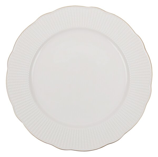 Set farfurii servire, 24 bucati Luccevana Blue Alb 22x22x2 cm