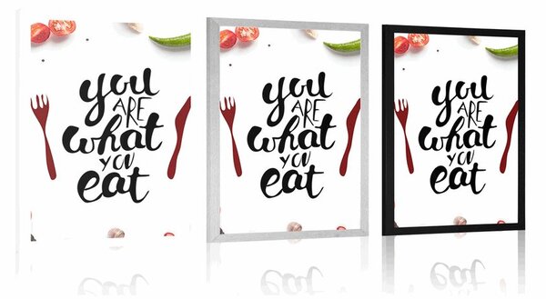 Poster cu inscripția - You are what you eat