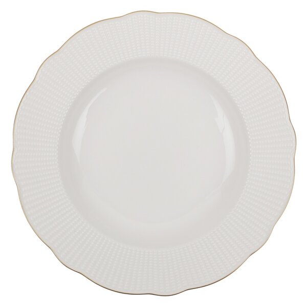 Set farfurii servire, 24 bucati Luccevana Blue Alb 22x22x2 cm