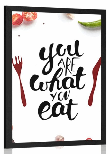 Poster cu inscripția - You are what you eat