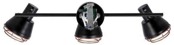 Spot NERIA 3xE14/40W/230V negru/cupru