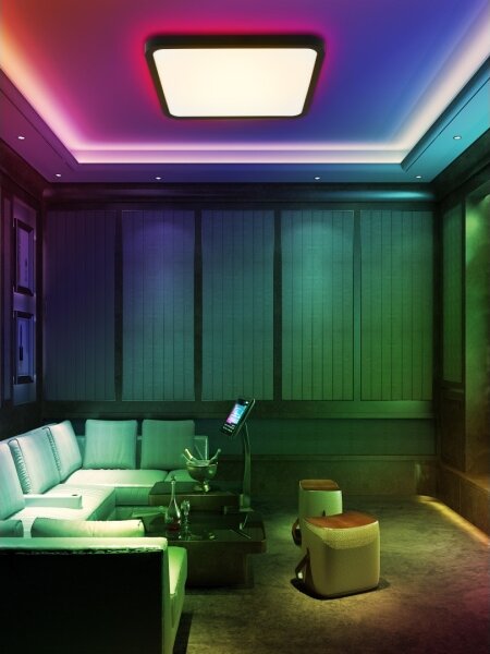 Immax NEO 07167-B40-LED RGBCCT Lampă dimabilă 50W/230V Wi-Fi Tuya negru+DO