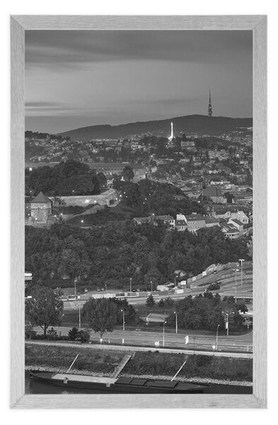 Poster seara în Bratislava în alb-negru