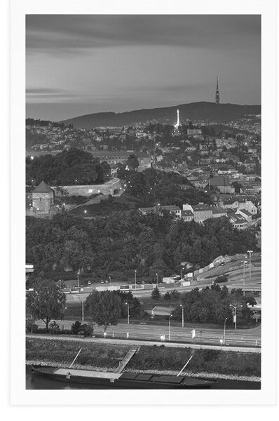 Poster seara în Bratislava în alb-negru