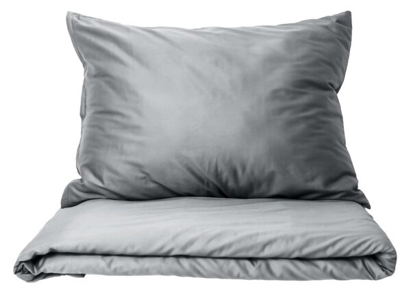 Lenjerie de pat din bumbac satinat - Light grey | 140 x 200 cm / 70 x 90 cm