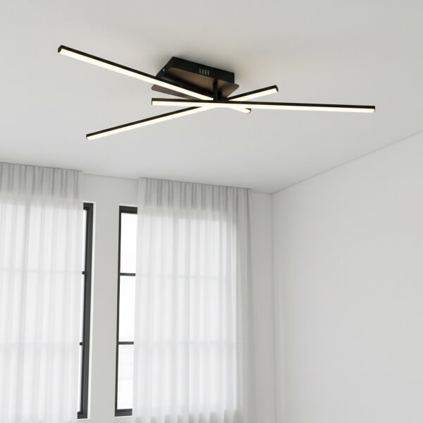 Brilagi - Plafonieră LED STRIPES, 30W/230V, neagră
